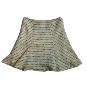 Maeve Womens Skirt Size 6 Fit Flare Back Zip Lined Cotton Blend